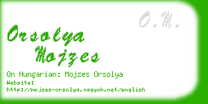 orsolya mojzes business card